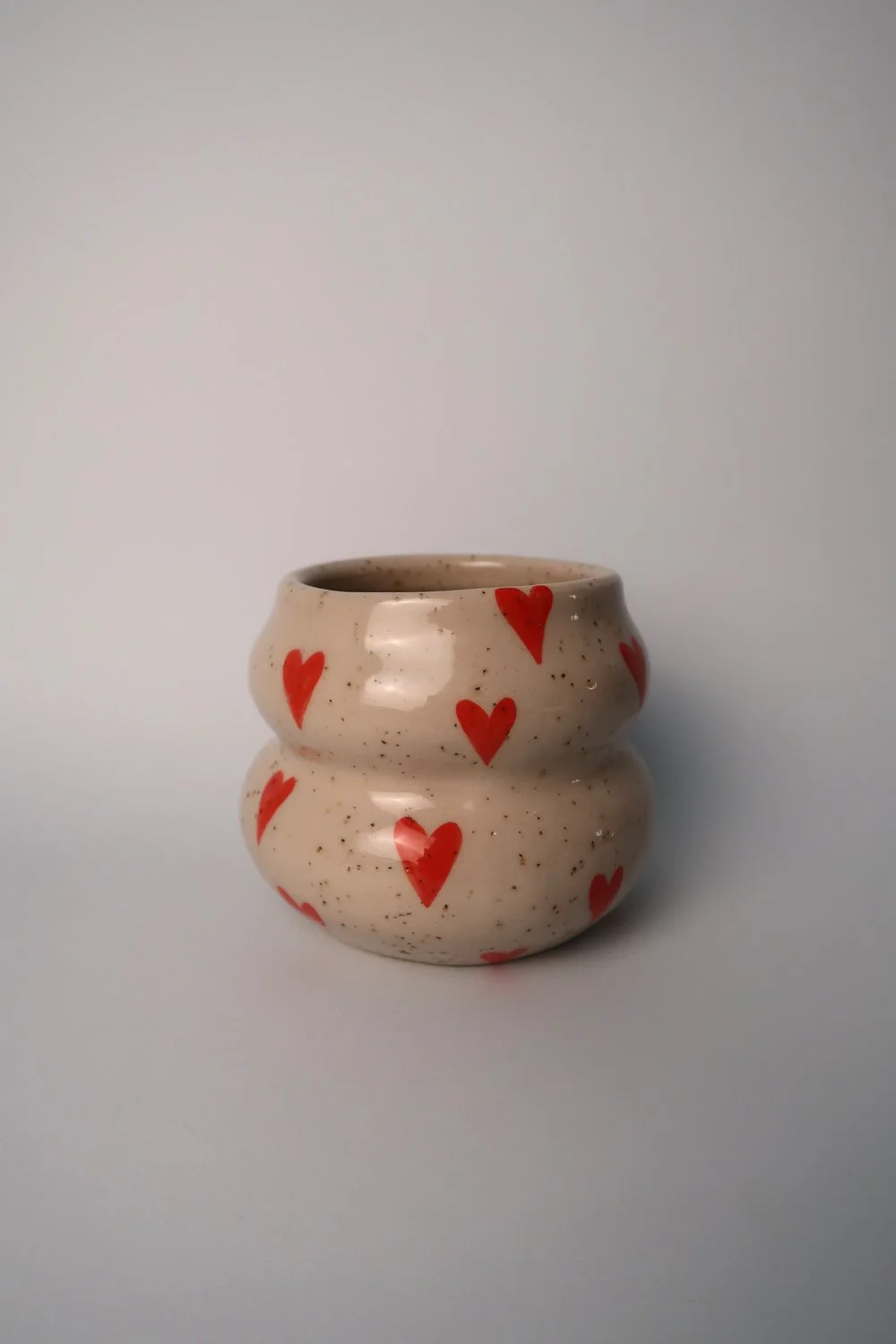 Bubbletasse rote Herzchen