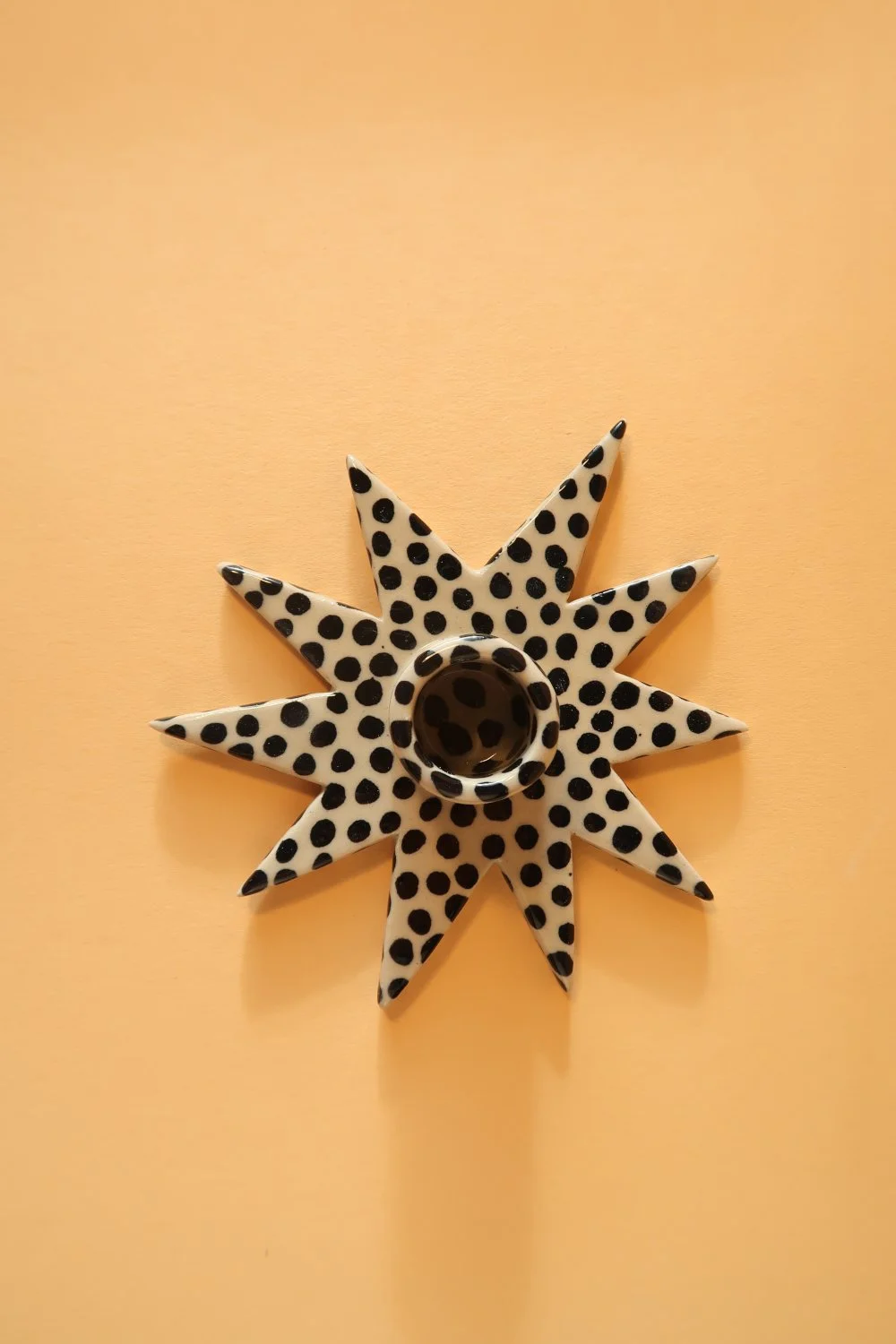 Stabkerzenhalter black dots