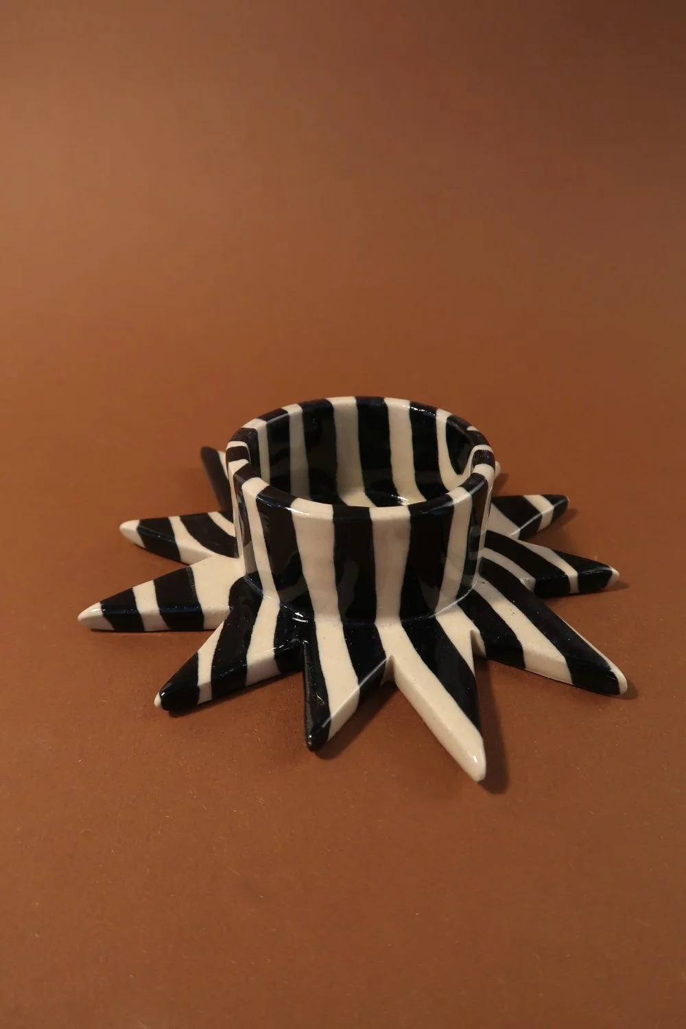 Teelichthalter stripy star