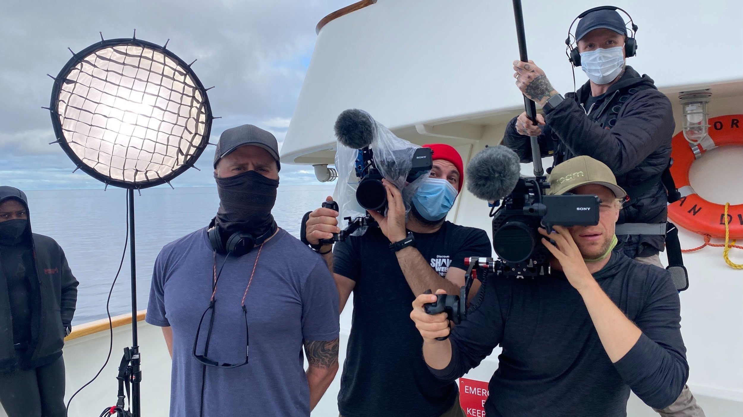 Shark Week - Shark Week 2022 - JAWS vs Kraken - Dr Tristan Guttridge - Annie Guttridge - Lily Rios Brady - Giant Squid - Squid - Squid Attacks Shark - White Shark - JAWS - Great White Shark - Shark - Sharks