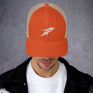 — the Blue Orange/Khaki - Trucker Saving Cap