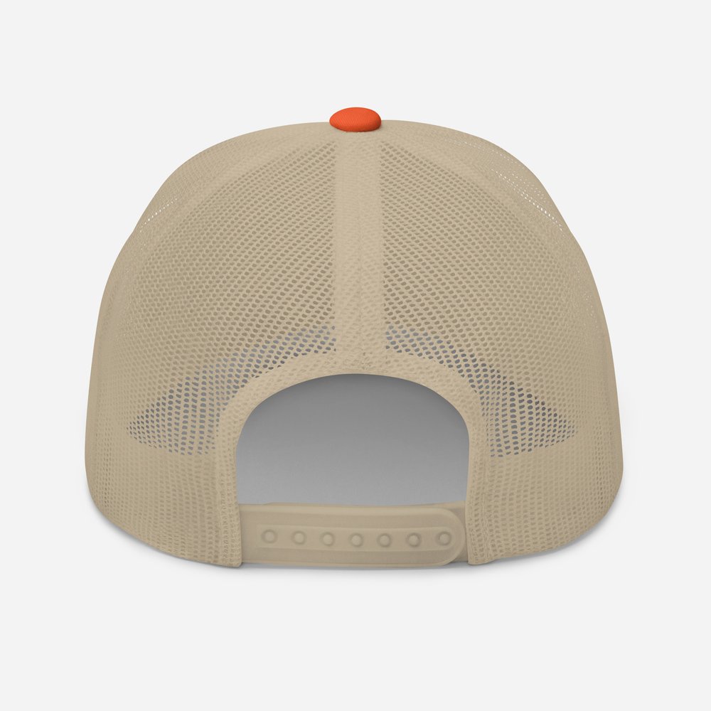 Trucker Cap - Orange/Khaki — Saving the Blue