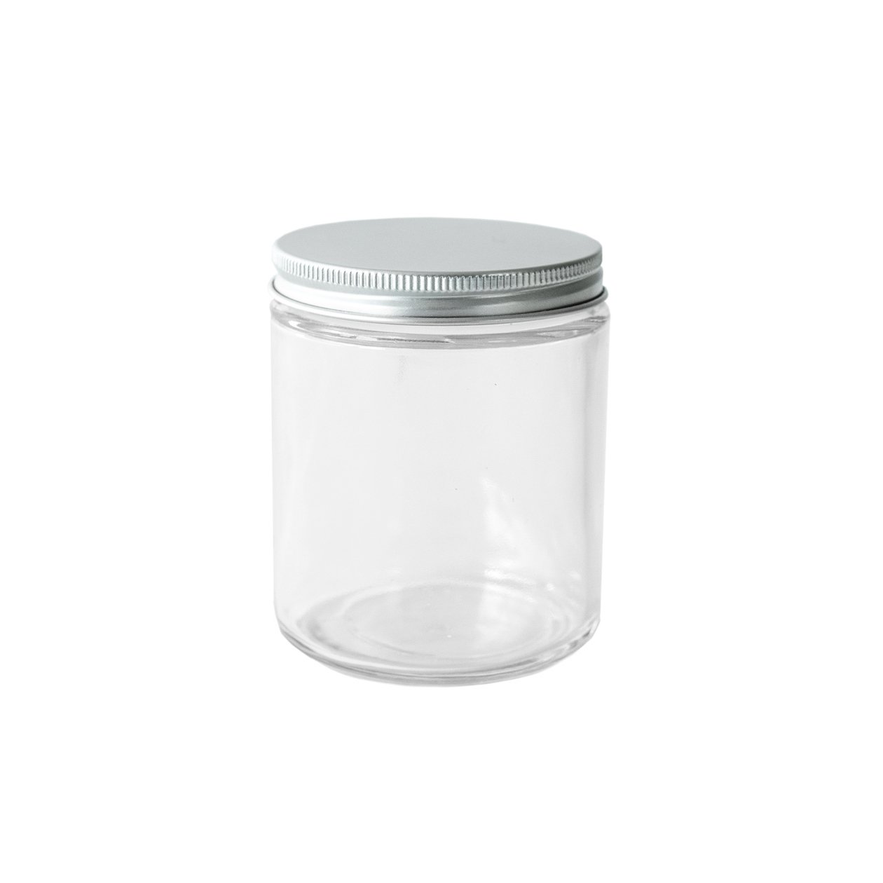 $28, silver lid clear classic jar