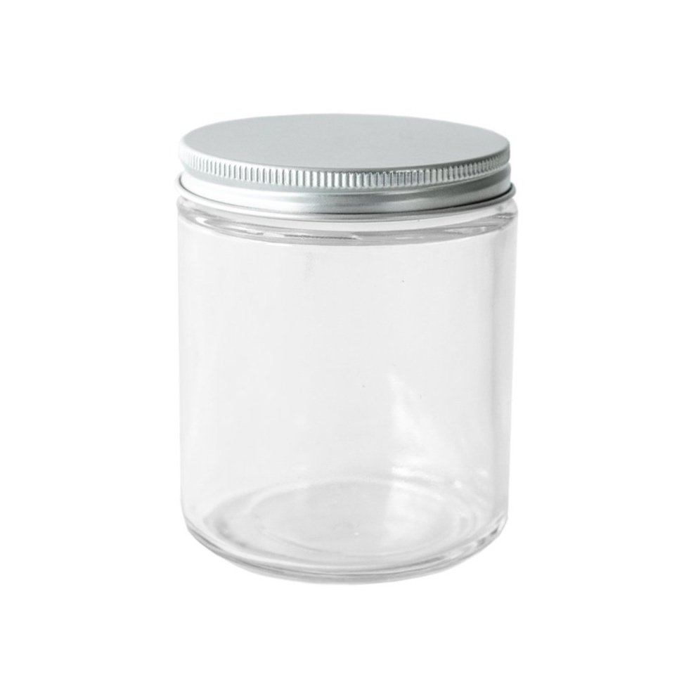 $28, silver clear jar