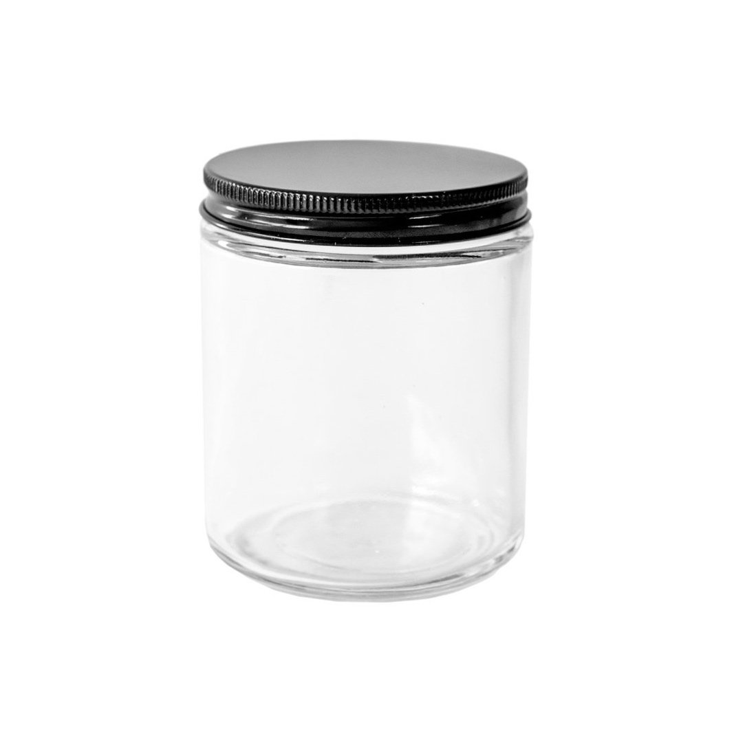 $28, black clear jar