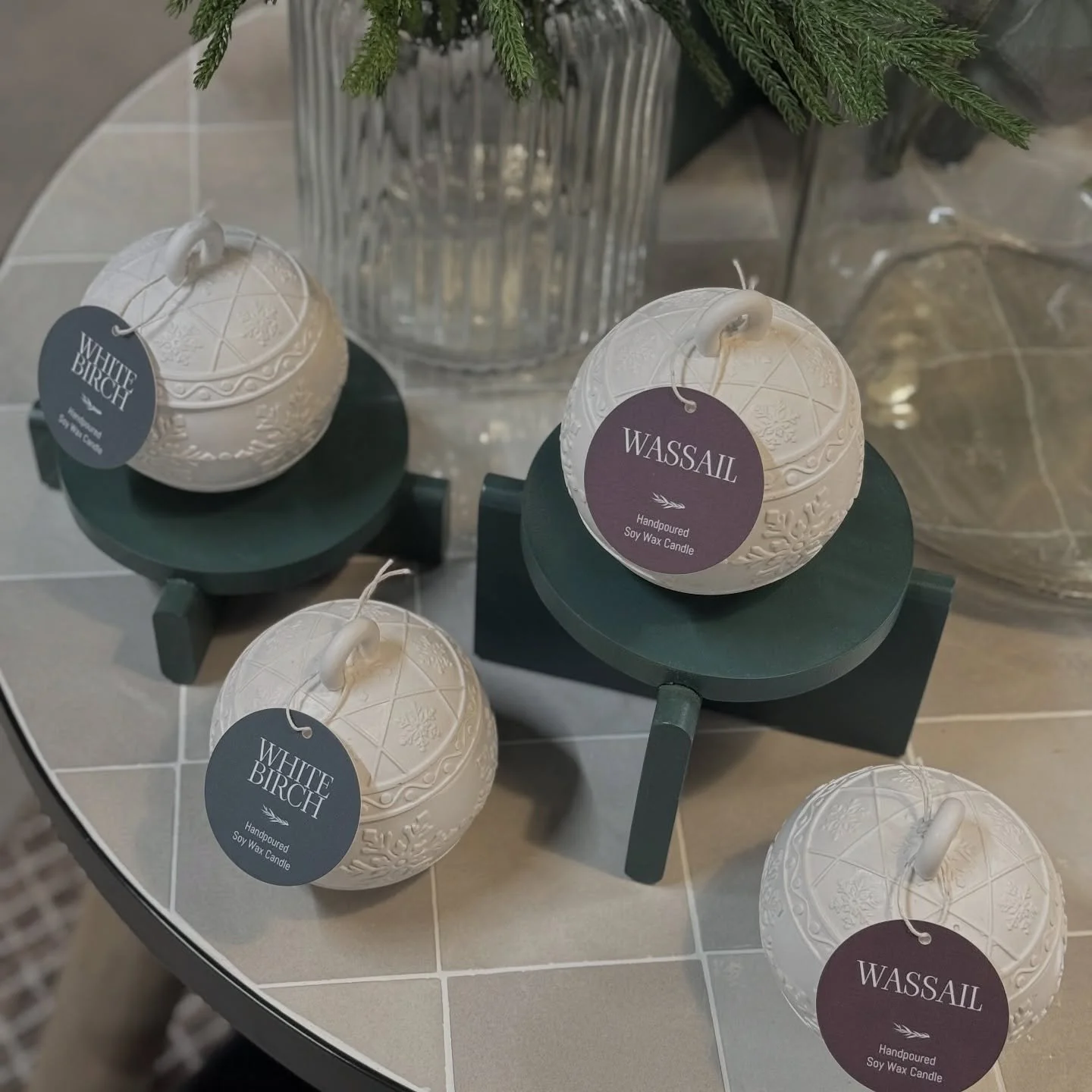 Immerse yourself in the Holiday spirit with our exclusive Limited Edition Ornament Candles! These irresistible combinations embody the essence of the season, featuring hints of dark cardamom, bright peppermint, creamy vanilla, rich chocolate, warm wa