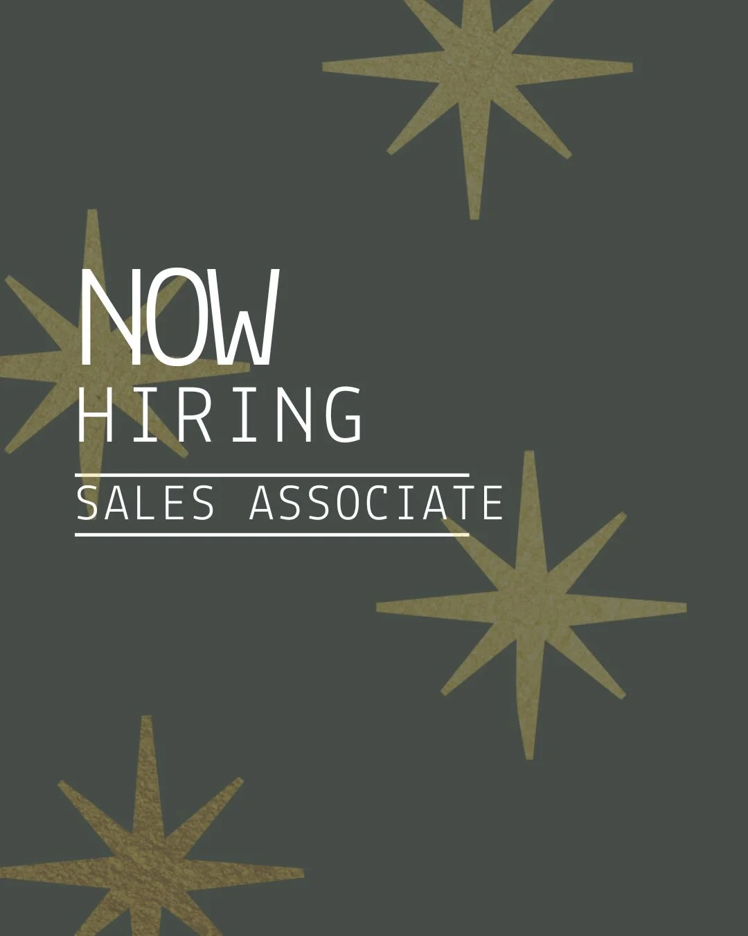 Hi there!! With our busy season quickly approaching, we&rsquo;re looking for a new part-time team member to assist with workshops and tending to general shop upkeep :)

If you are a people person who enjoys teaching, creating, and the small business 