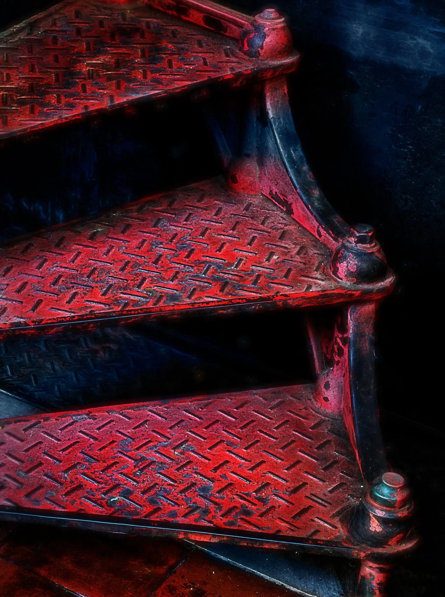 Industrial stairs.

Taken with the @omsystem.americas M.Zuiko Digital ED 40-150mm F2.8 PRO OM

f11 | ISO 500 2.0 second exposure | live ND