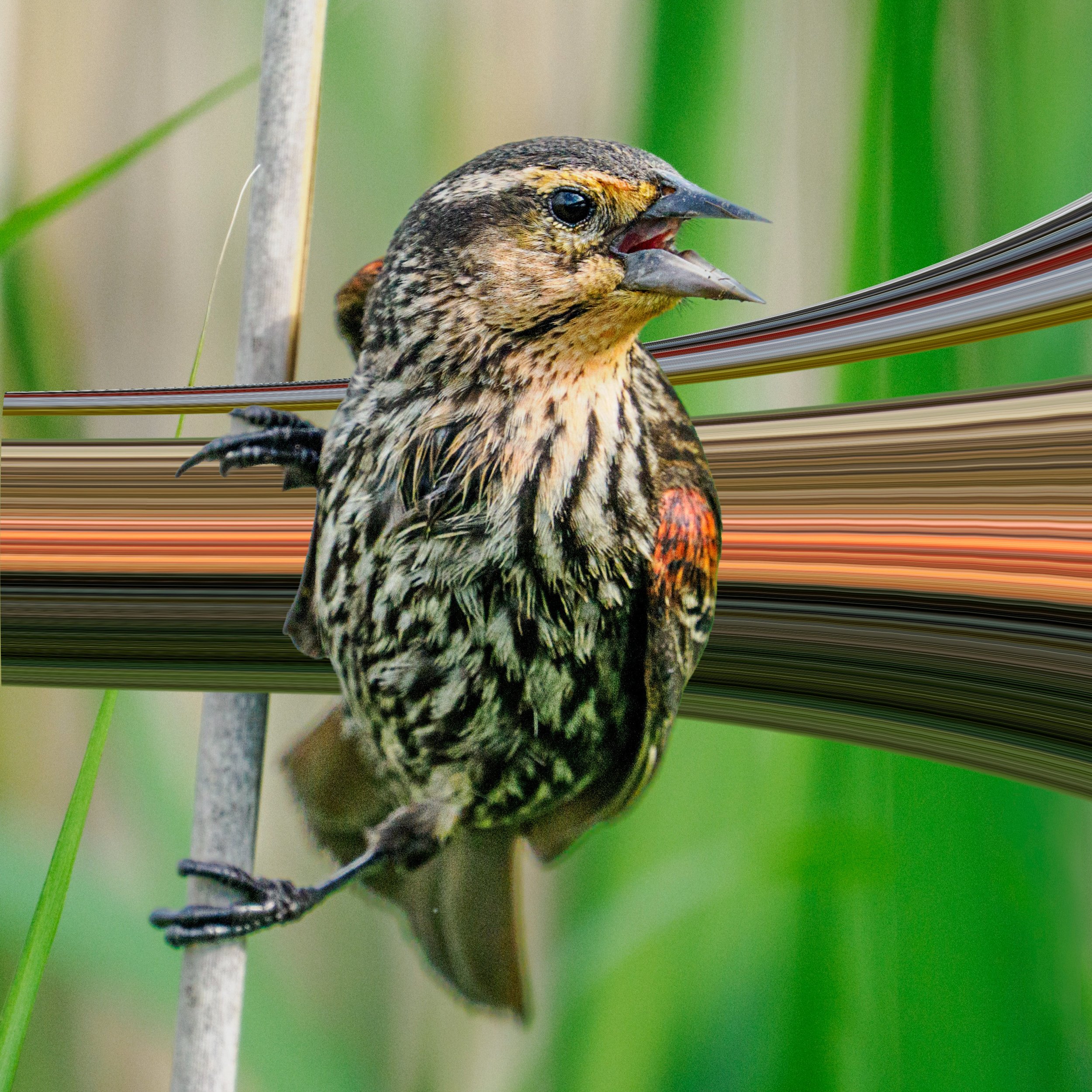 RWBB

Fun with pixel stretching

Female, re-winged blackbird

Taken, handheld, 1000mmm, with my @omsystem.americas M Zuiko150-400mm lens with the internal lens 1.25X engaged

#omsystem #lisatomphotos #RWBB #redwingedblackbird #birds #itsinournature #