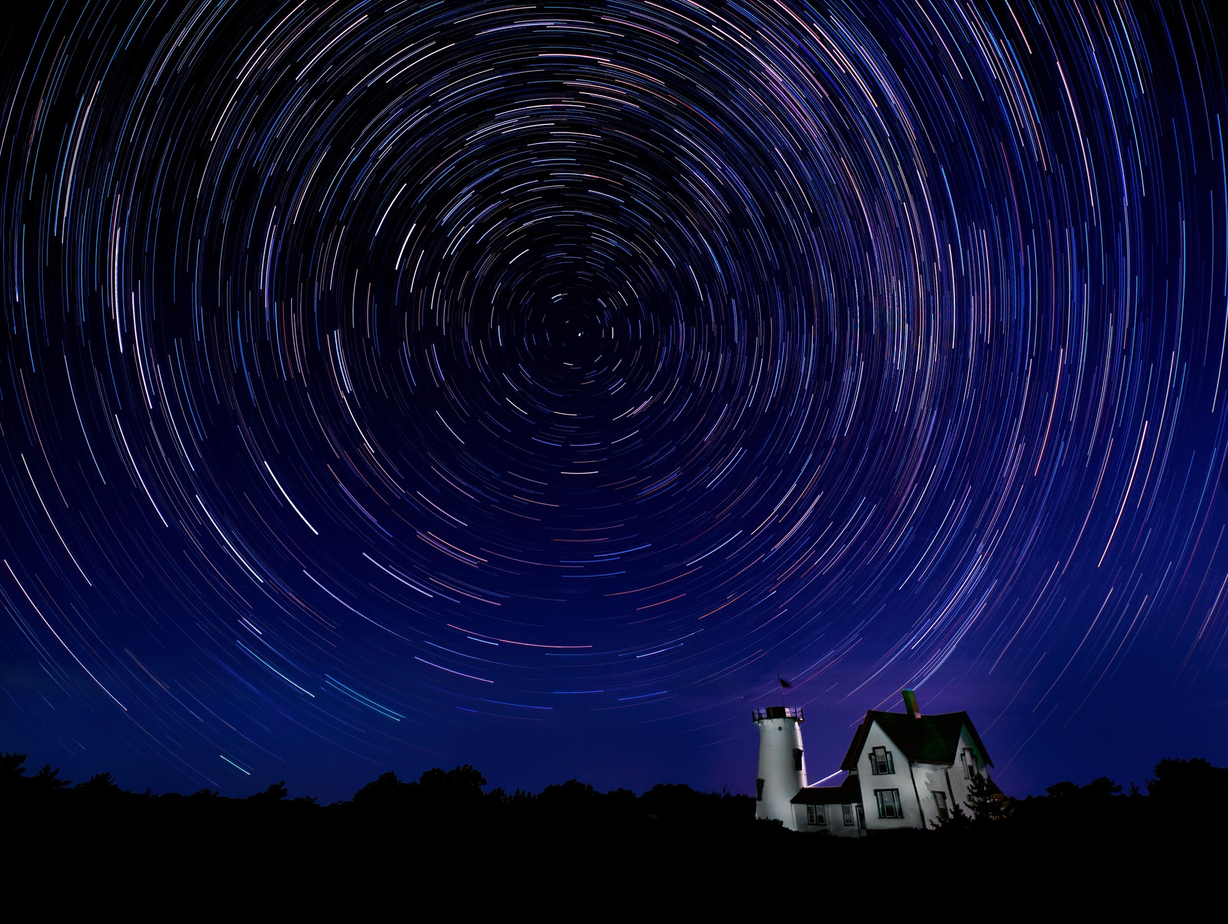 Star Trails. 60 minute (one hour) total exposure

Taken using the @omsystem.americas M Zuiko 8-25mm lens and the OM-3 astro camera

120 20-second exposures stacked in-camera on lighten blend mode using the live composite computational feature, after 