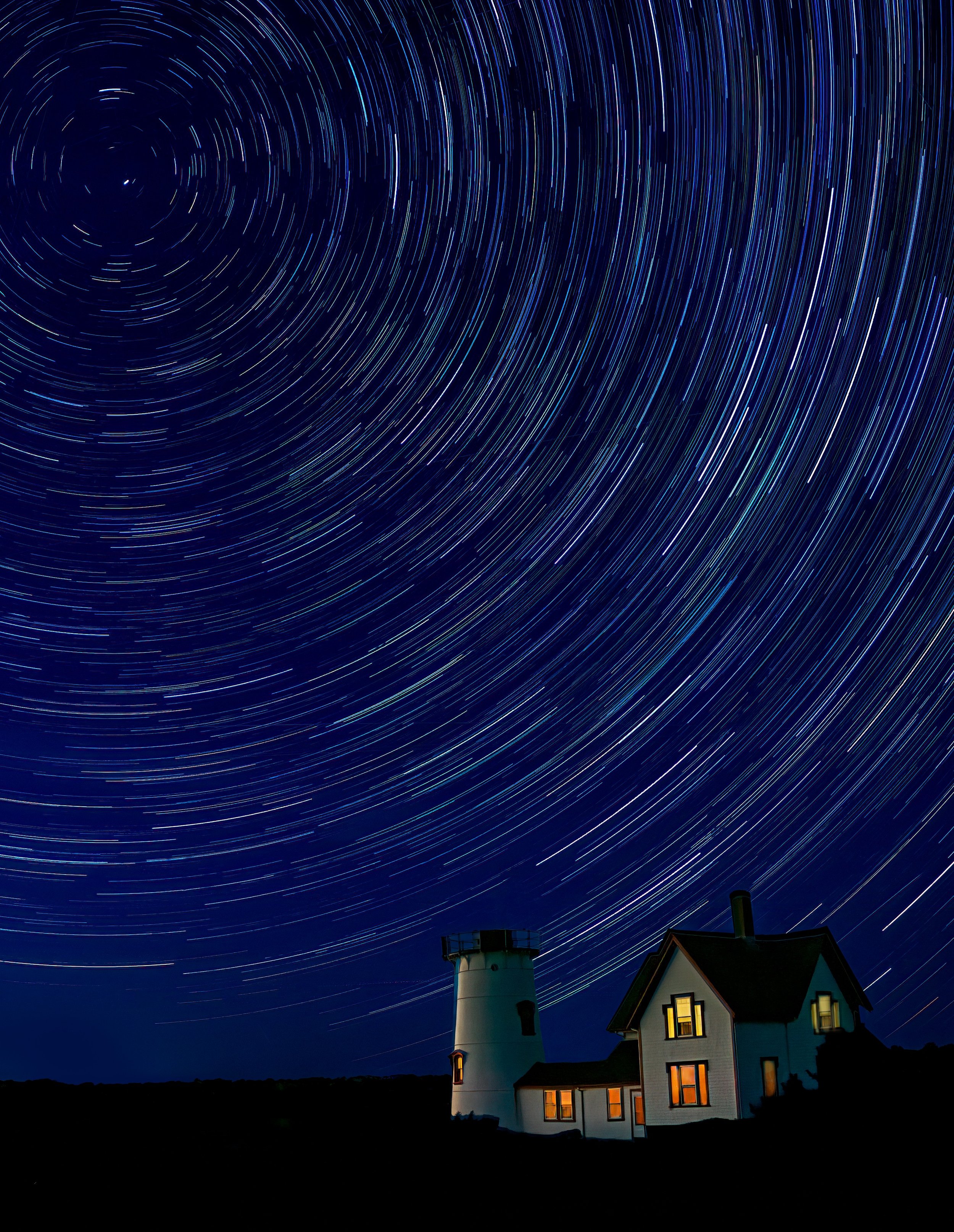 Star Trails. 
60 minute (one hour) total exposure using live composite

Taken using the @omsystem.americas M Zuiko 8-25mm lens and the OM-3 camera

120 20-second exposures stacked in-camera on lighten blend mode using the live composite computational