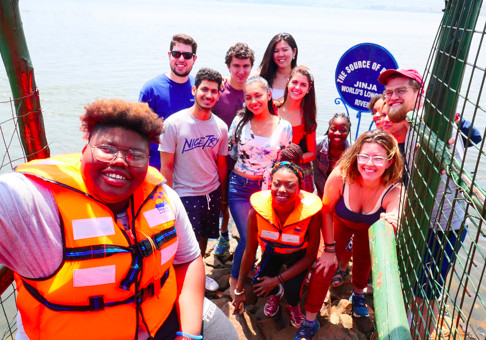 The group at the source of the Nile