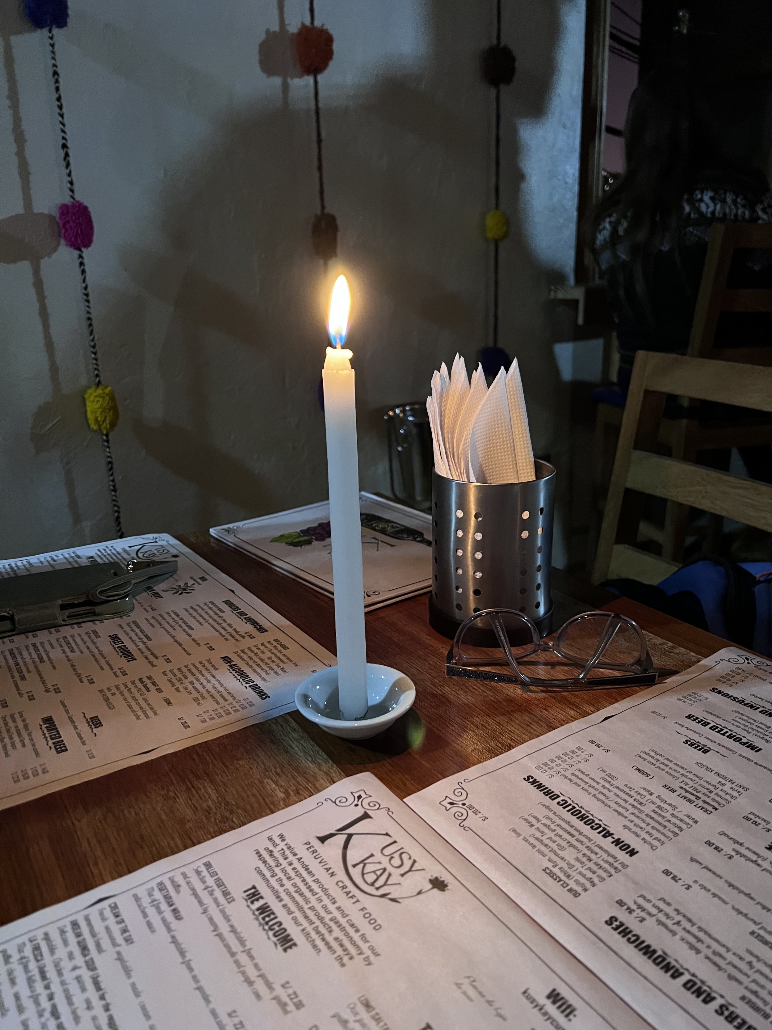 Candle-lit dinner