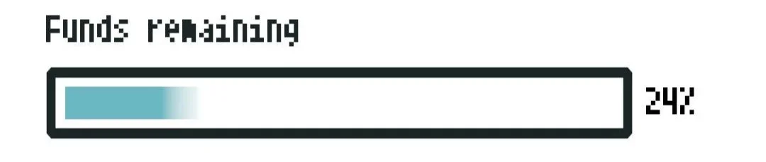 Funds remaining 24 percent