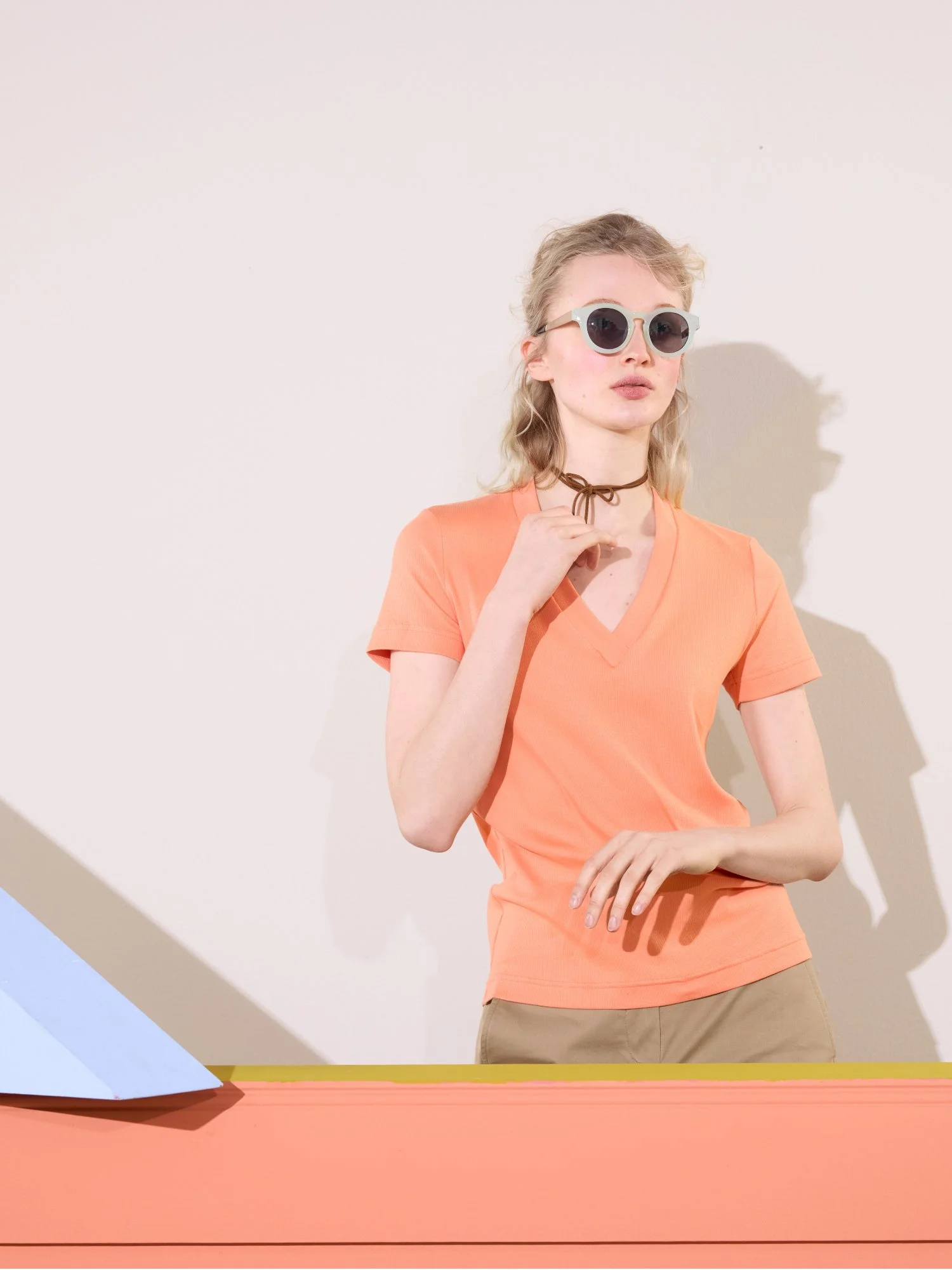 Kurzarmshirt, dimmed orange