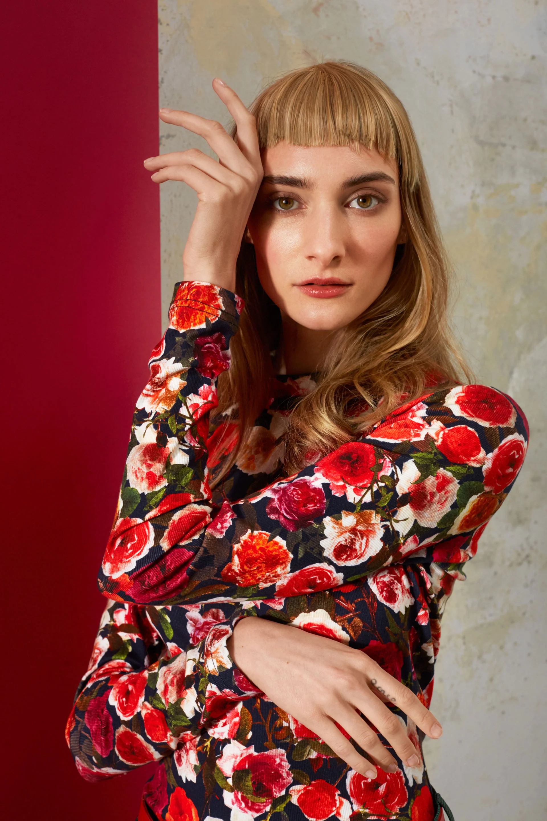 Rosen Rippenshirt