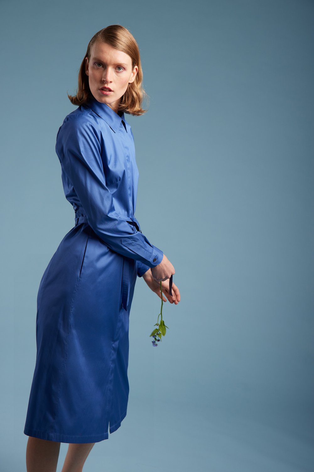 Annette Rufeger I Fashion made in Hamburg — Hemdblusenkleid in Kobaltblau