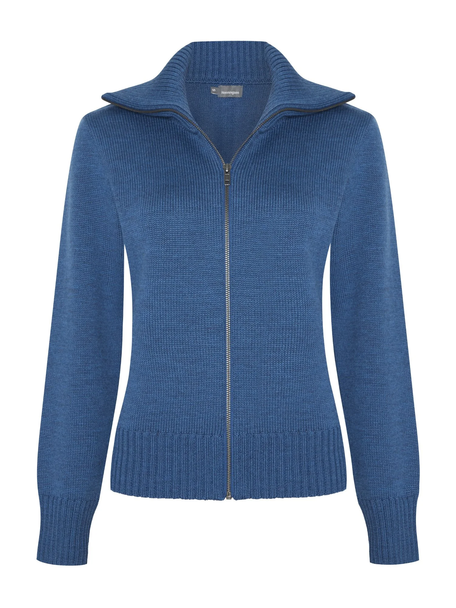 Troyer Strickjacke Merinowolle, marine und petrol