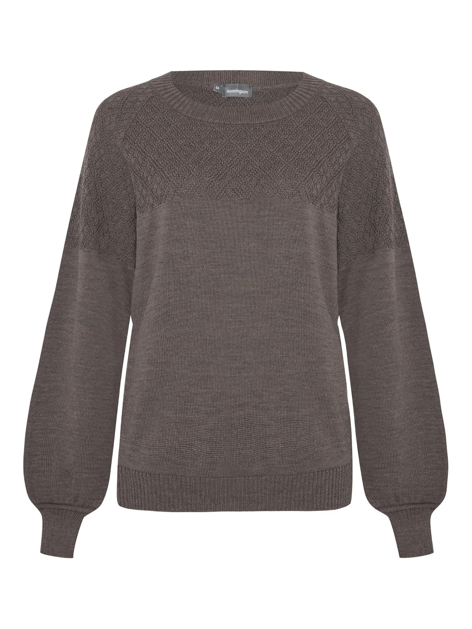Rautenmuster Pullover von henningsen, hellbraun