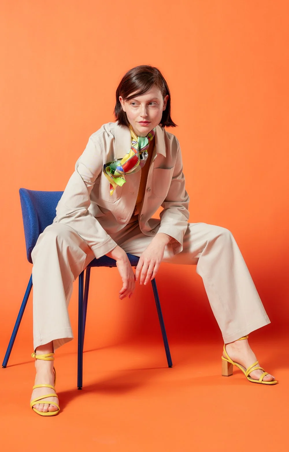 Kurze Jacke im Workerlook, Naturweiß, gefüttert