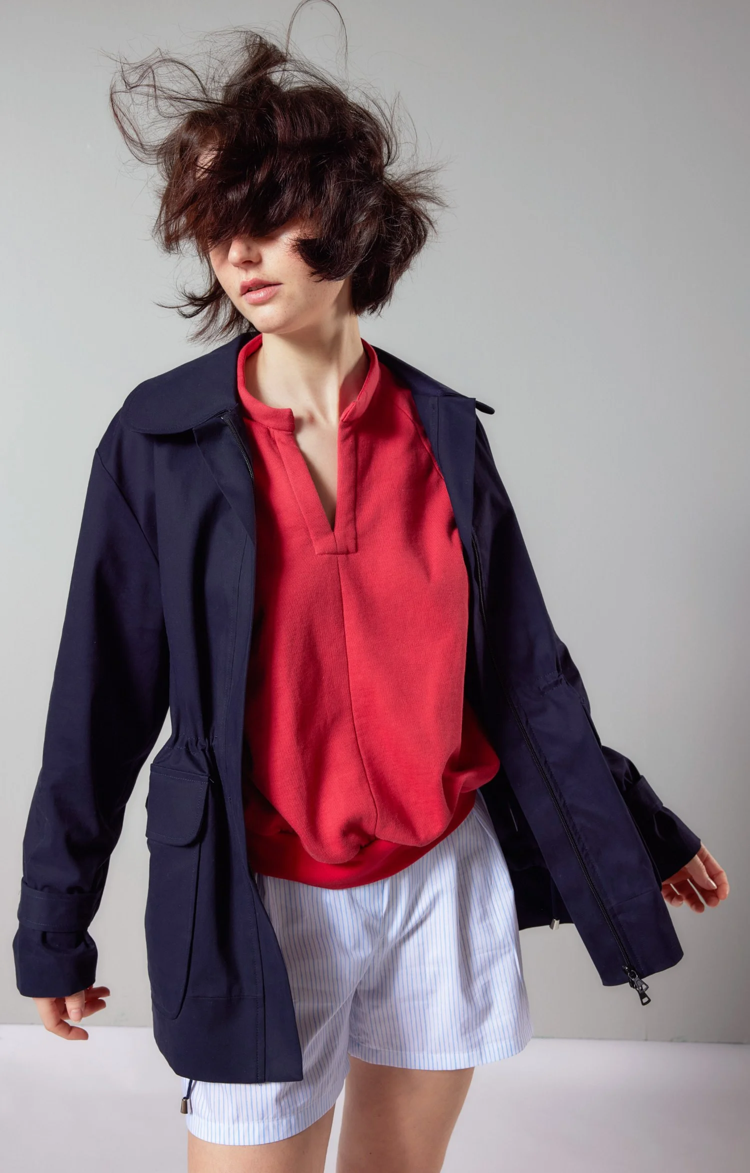 Neuer Baumwoll-Parka, Navy