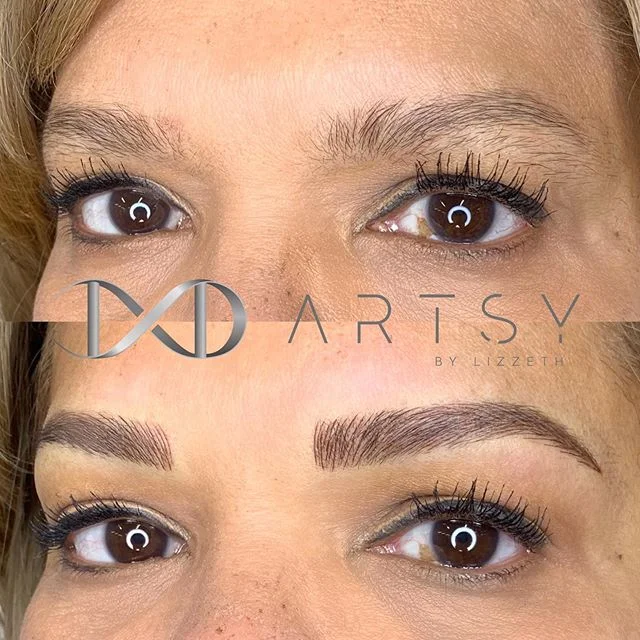 When fuller brows is what you want, you get it 😉
.
✦👩&zwj;🎨 ARTIST: Lizzeth @nenalg
✦🖋 TECHNIQUE: Combination Brows #Microblading + #Ombrebrows
✦⏱ TIME: 2 hours😴
✦ ANESTHETIC: Yes! 20 minutes of pre-numbing cream + topical
anesthetic gel used th