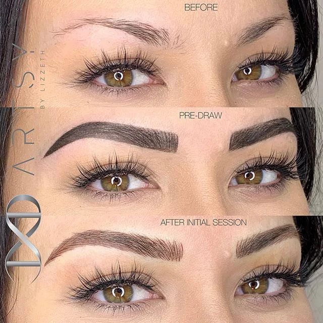 So dreamy! 🤤 Eyebrow lovin for the talented and beautiful @beautybyjudi_ 🖤
.
✦👩&zwj;🎨 ARTIST: Lizzeth @nenalg
✦🖋 TECHNIQUE: Combination Brows #Microblading + #Ombrebrows
✦⏱ TIME: 2 hours 😴
✦ ANESTHETIC: Yes! 20 minutes of pre-numbing cream + to