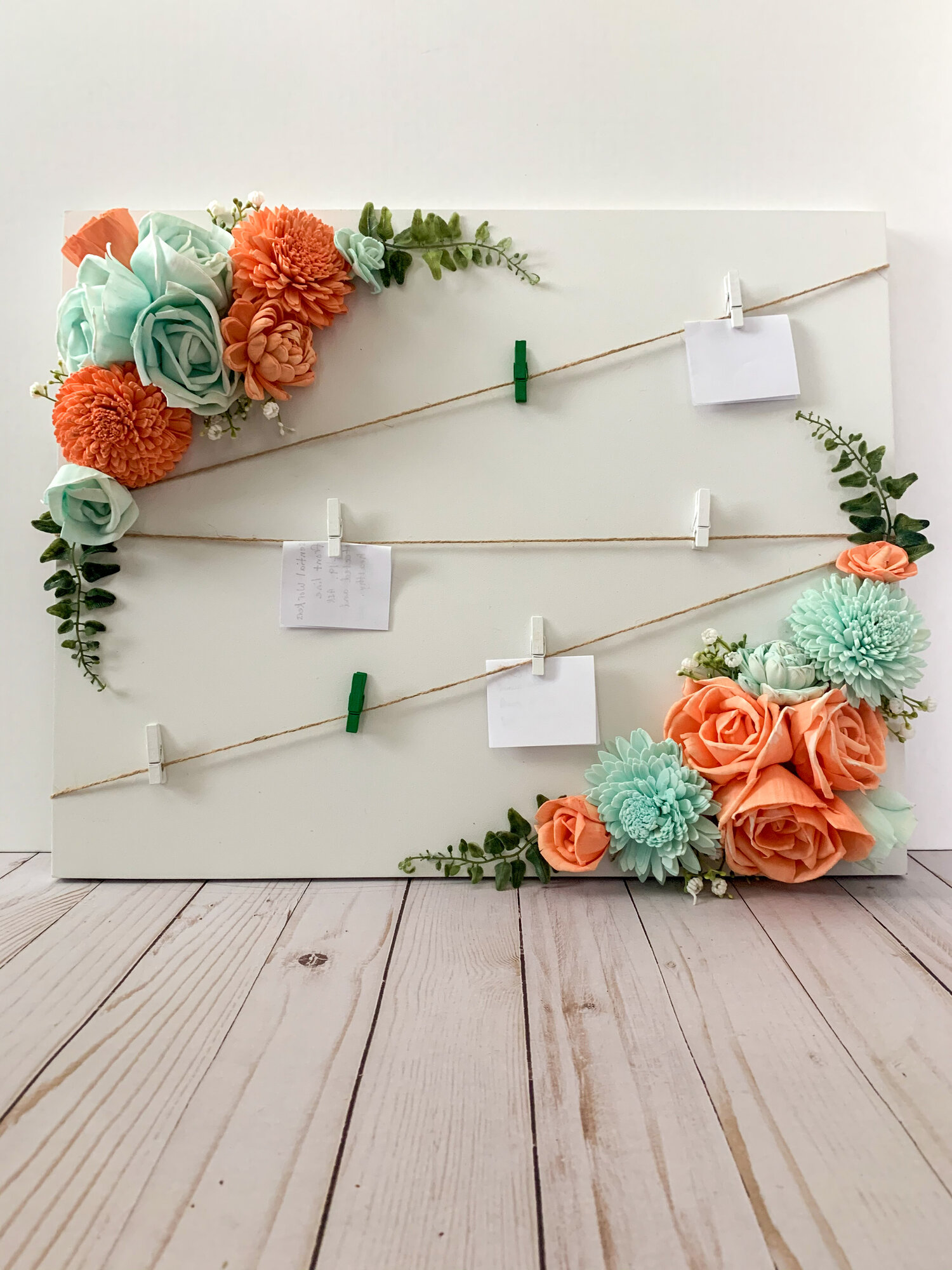 Prayer/Idea Board using Sola Wood Flowers (DIY)