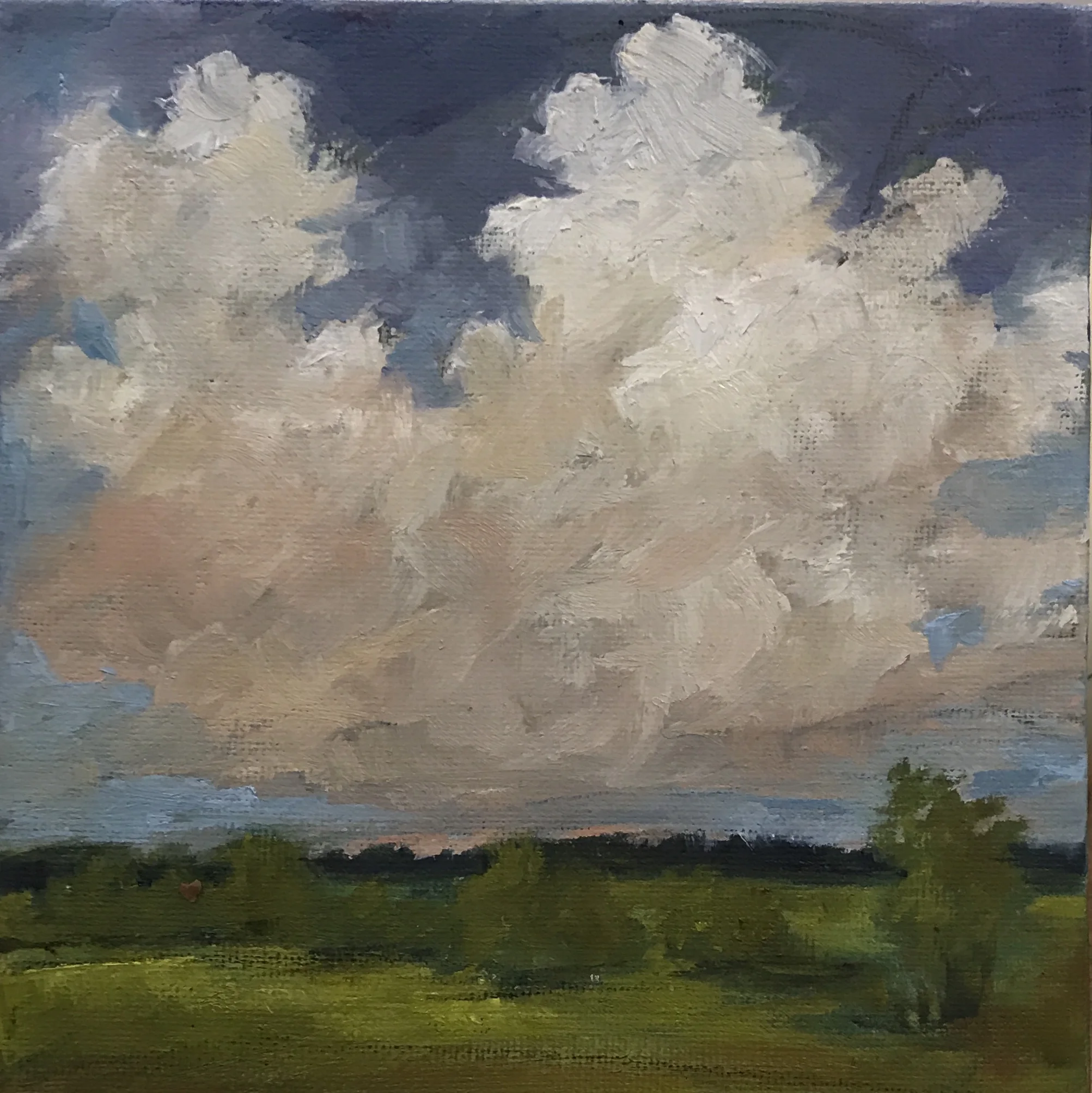 Two Clouds Merging:oil on canvas:6x6 SOLD.jpg