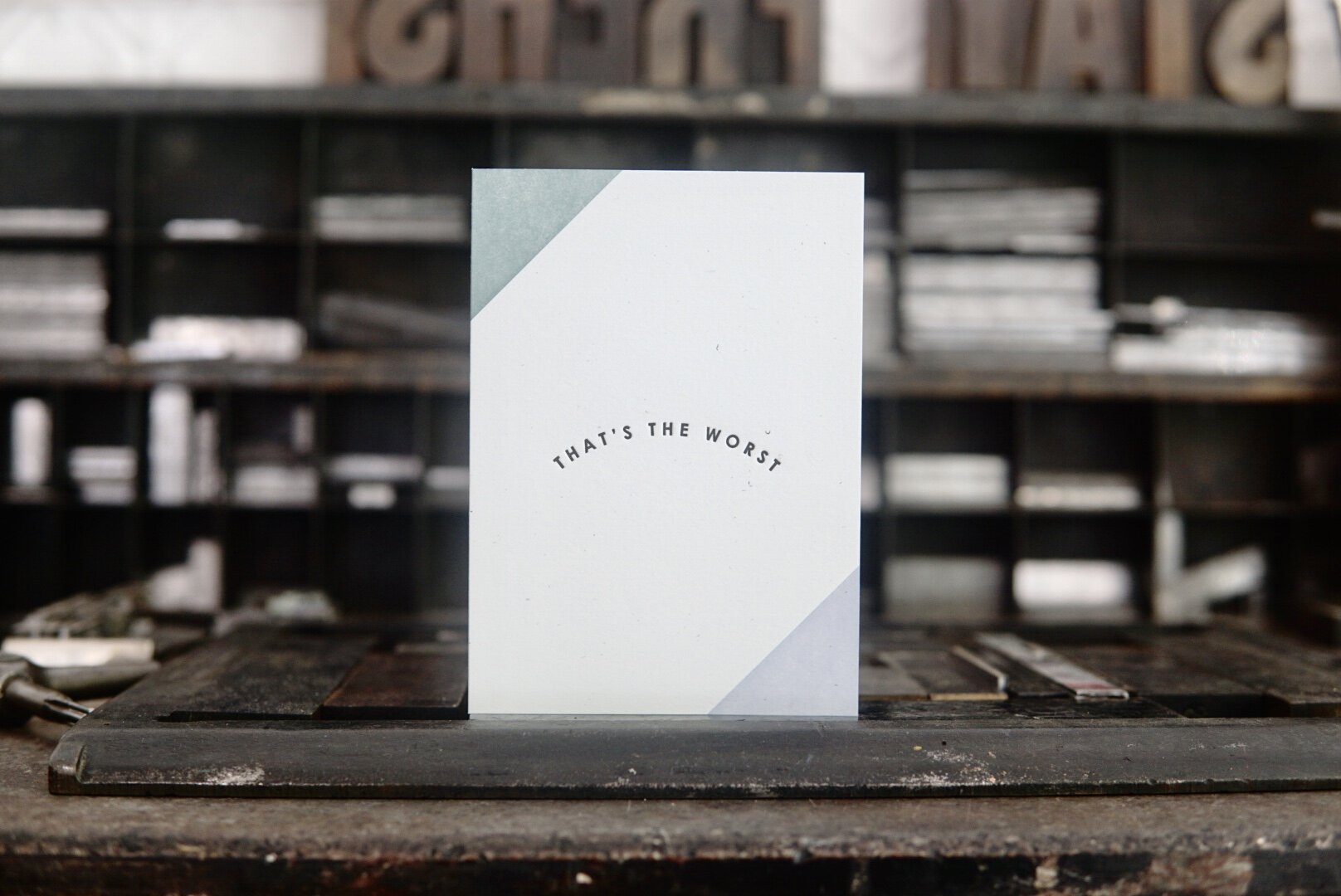 "That's The Worst" Corners Letterpress Sympathy Card