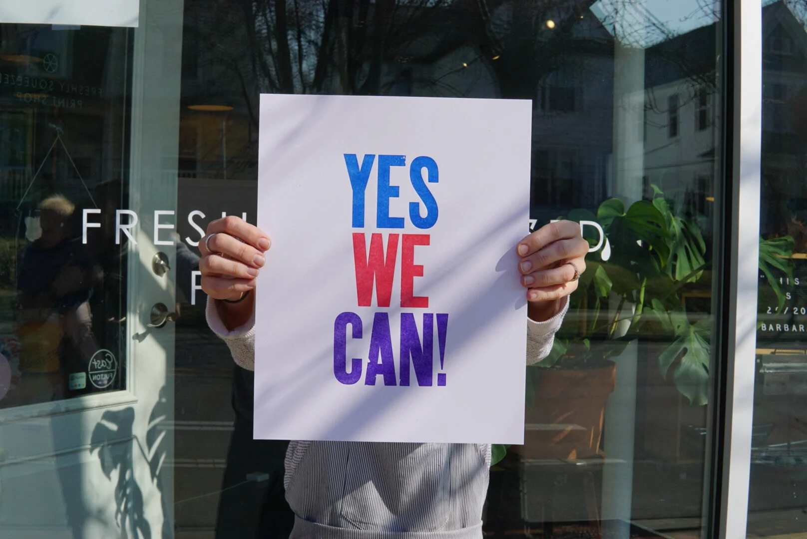 YES WE CAN!  Letterpress Print