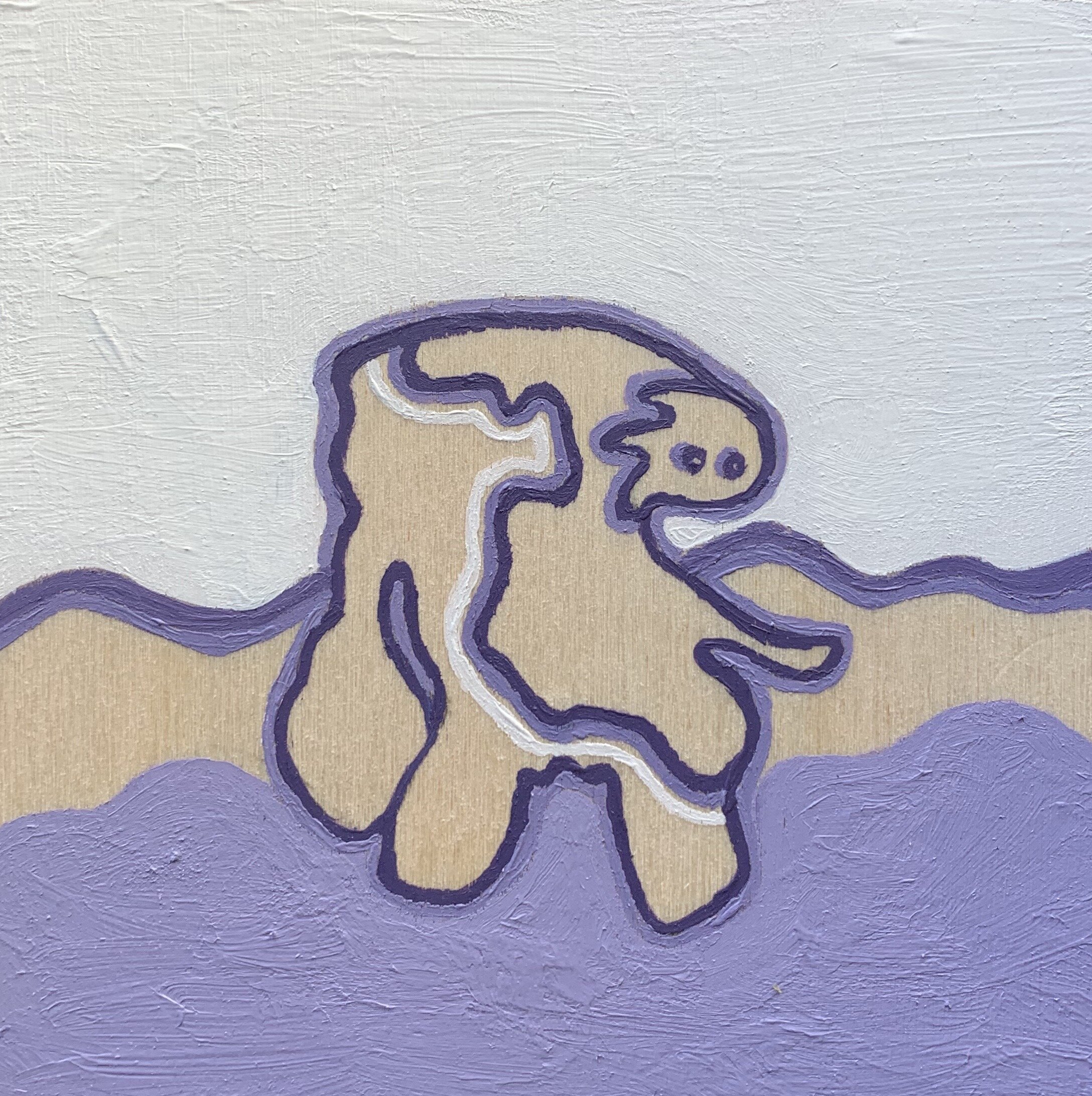 Creature of Erinald (4x4 acrylic on wood, 2020)