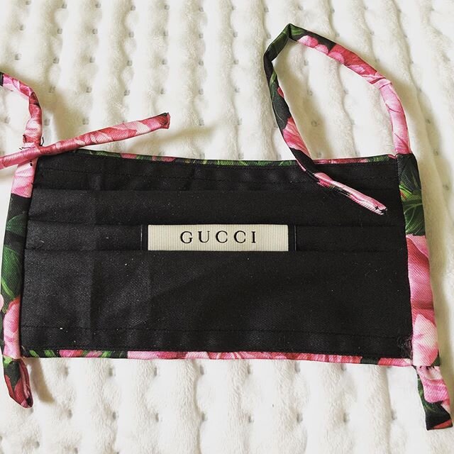 Is it worth it? Let me work it, I put my thing down, flip it and reverse it. 🎵 Reversible #gucci lined with #dolcegabbana satin #designermasks 😷 now available for $49! #supportlocalbusiness #smallbusinessowner