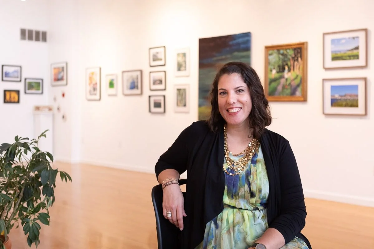 Jessica Jordan (curator) at the Plein Air Opening September 6, 2019. Photo credit Stephanie Timmermann.