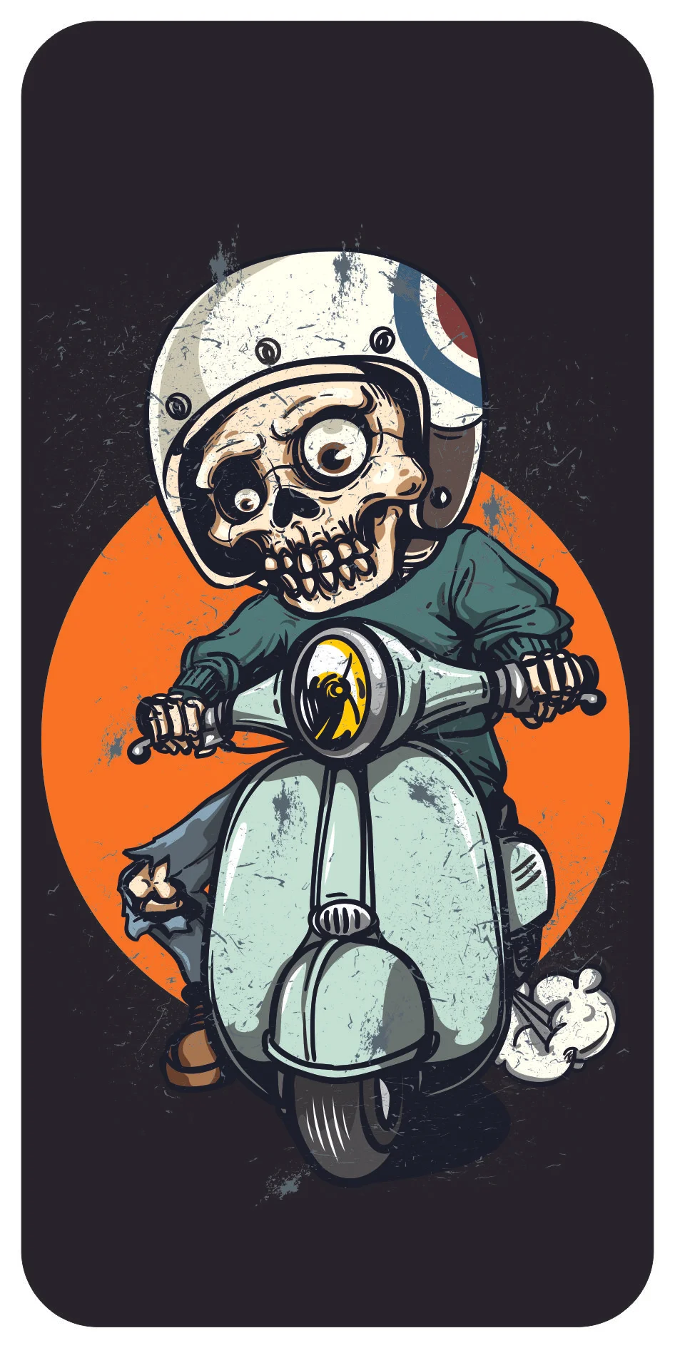 Calavera 018 fondo negro