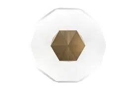 Reflex Angelo Origami 72 dining table with glass top and faceted base. Customizable dining table for modern dining room.
