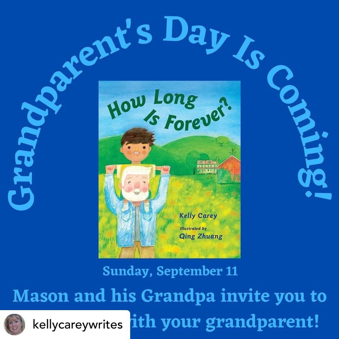 Posted @withregram &bull; @kellycareywrites Celebrate #GrandparentsDay2022 by reading one of Mason's favorite grandparent themed books! 

Snuggle in and read about that forever love between grandparent and grandchild in HOW LONG IS FOREVER (Charlesbr