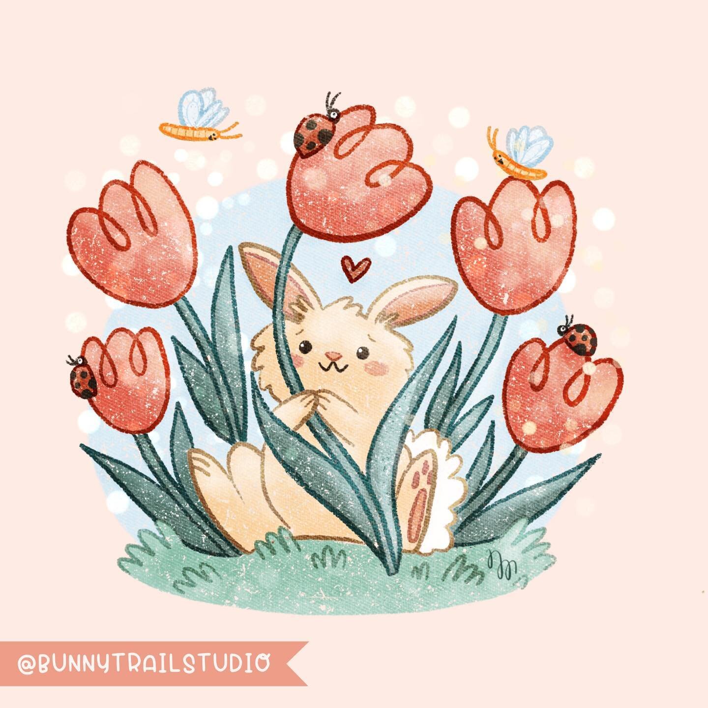 Spring is one week away!! This little bunny is excited for warmer weather and flowers! 🐰🌷
.
bunny + tulip for #marchbotanimals hosted by @bwanstudio @cheekytweethart @christysdesign @itsrainydayart @ly.s_art @zumaartstudio 
.
#marchdrawingchallenge
