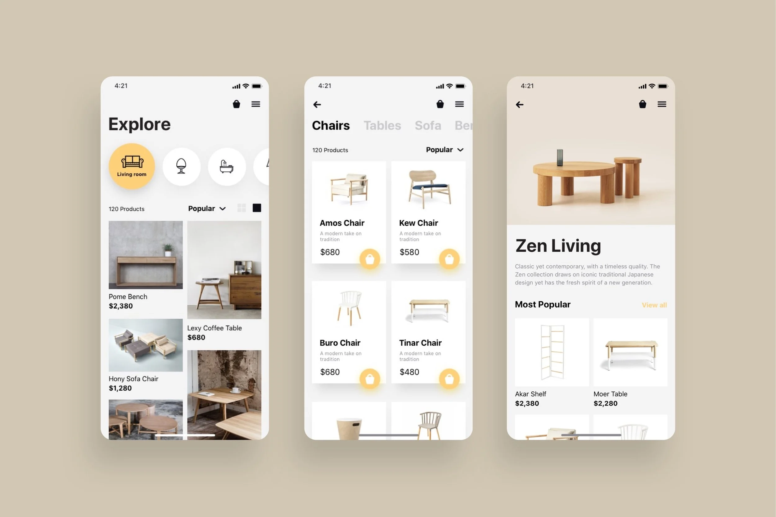 UI Design from Homecraft App UI Kit