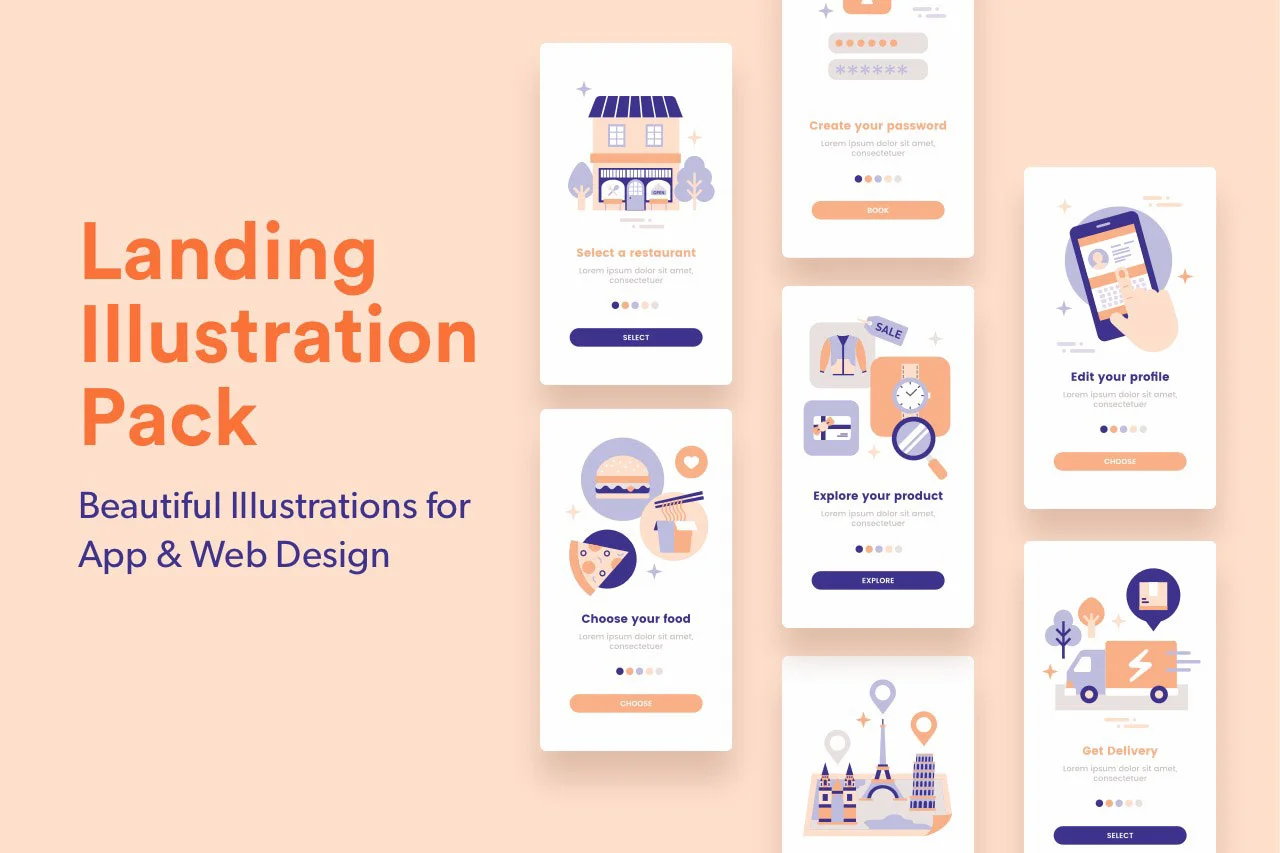 Landing Illustration Pack Cover