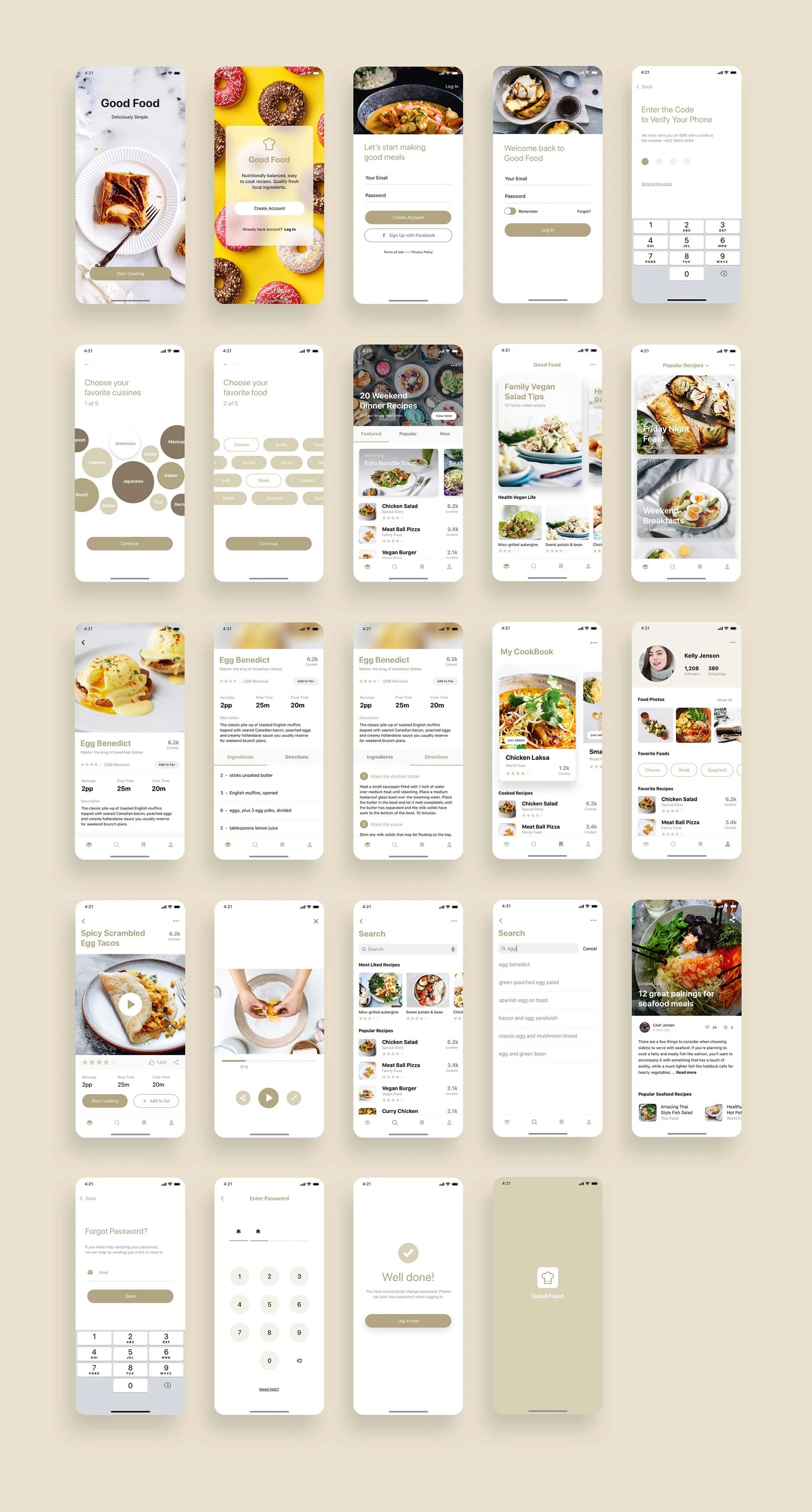 Good Food Recipes App UI Kit - 3
