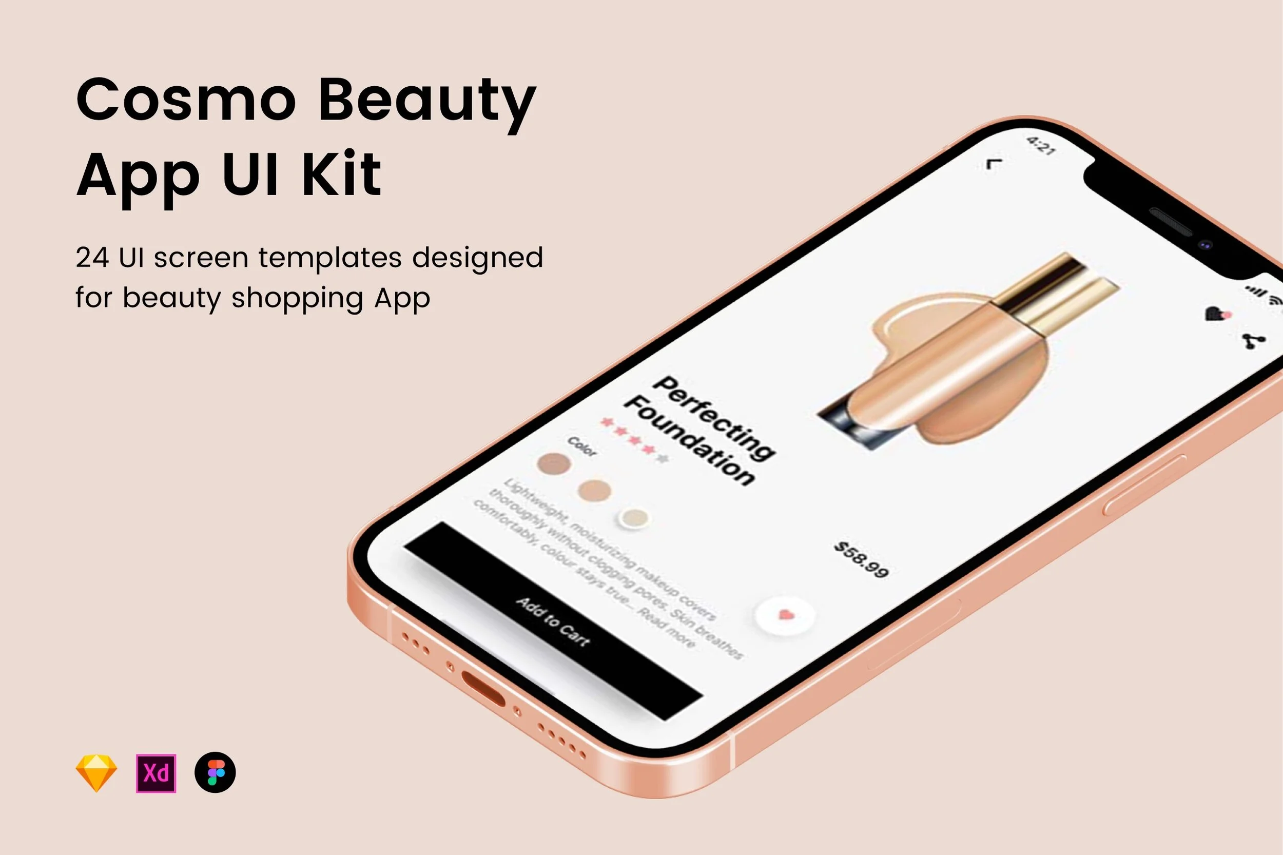 Cosmo Beauty App UI Kit — UI Place