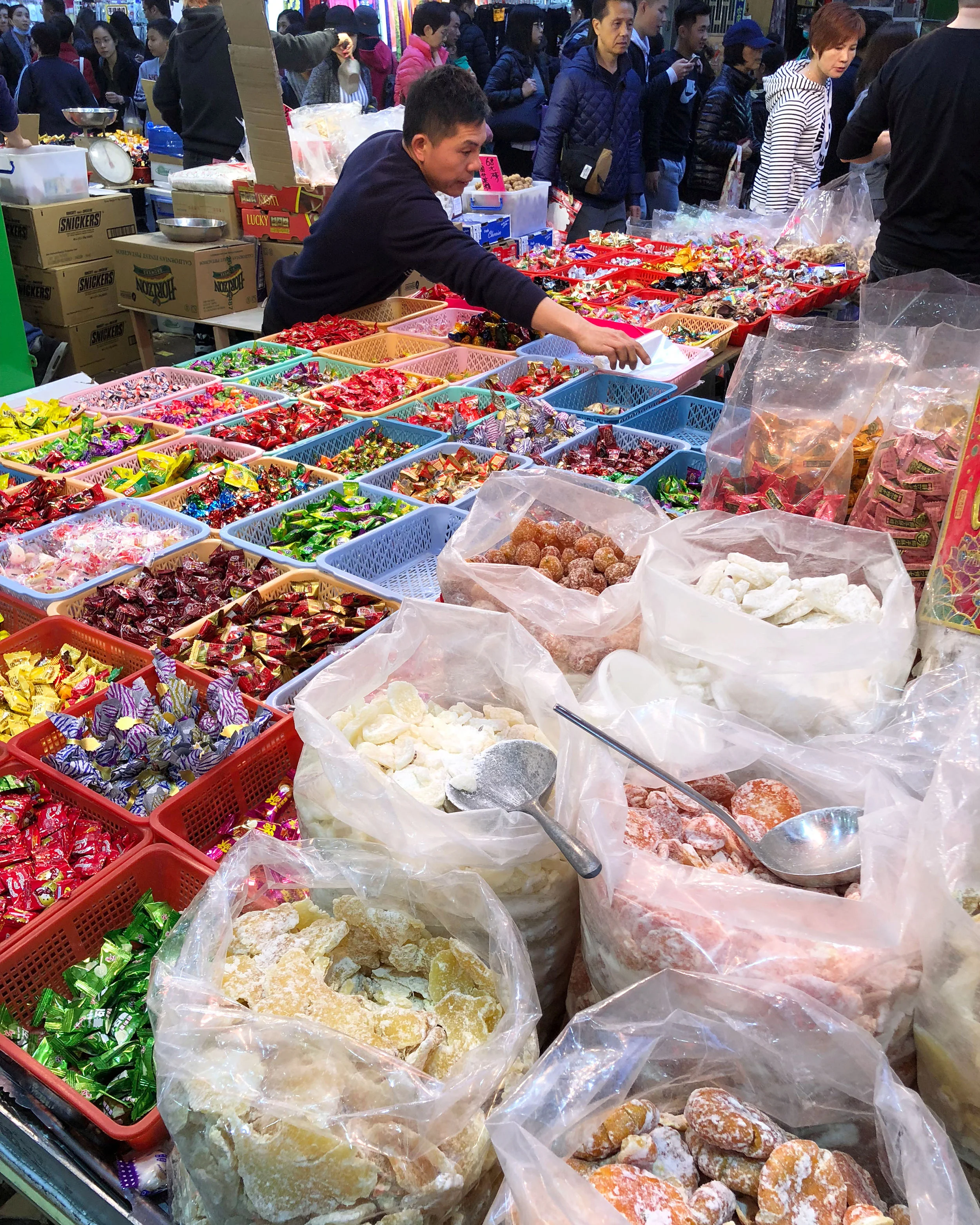 Candy, candy, sweet preserved fruits and more candy! It’s a large assortment here but there’s definitely better candy shops with a wider assortment of snacks and sweets. My uncle owns one in Mong Kok!