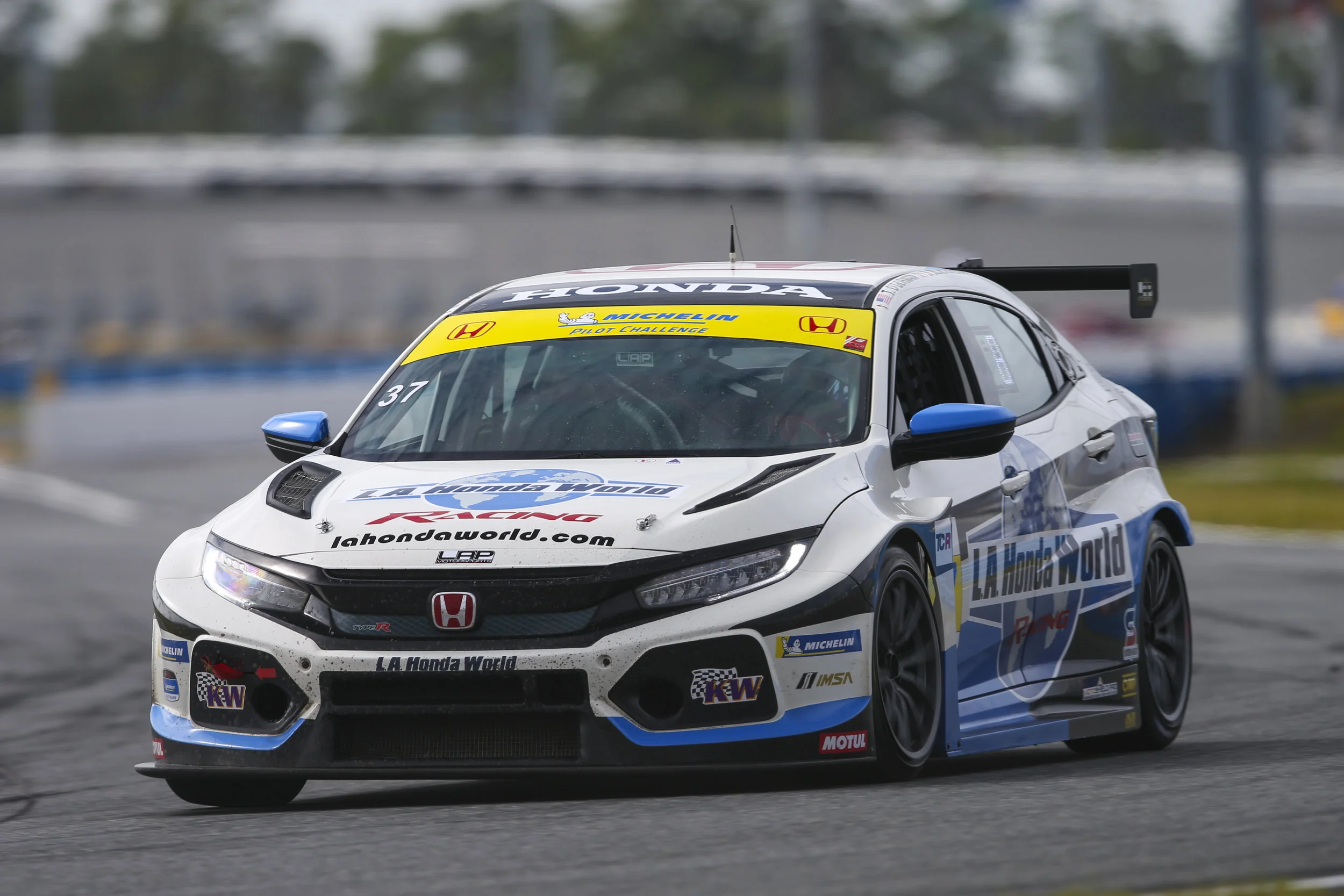 L.A. Honda World photo by Honda North America - celebrating L.A. Honda World Racing’s 1-2 finish in Daytona