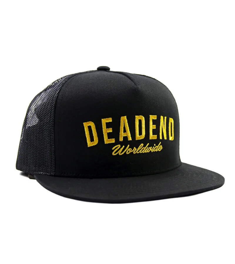 Snapback - Black classic trucker _Plain Text logo