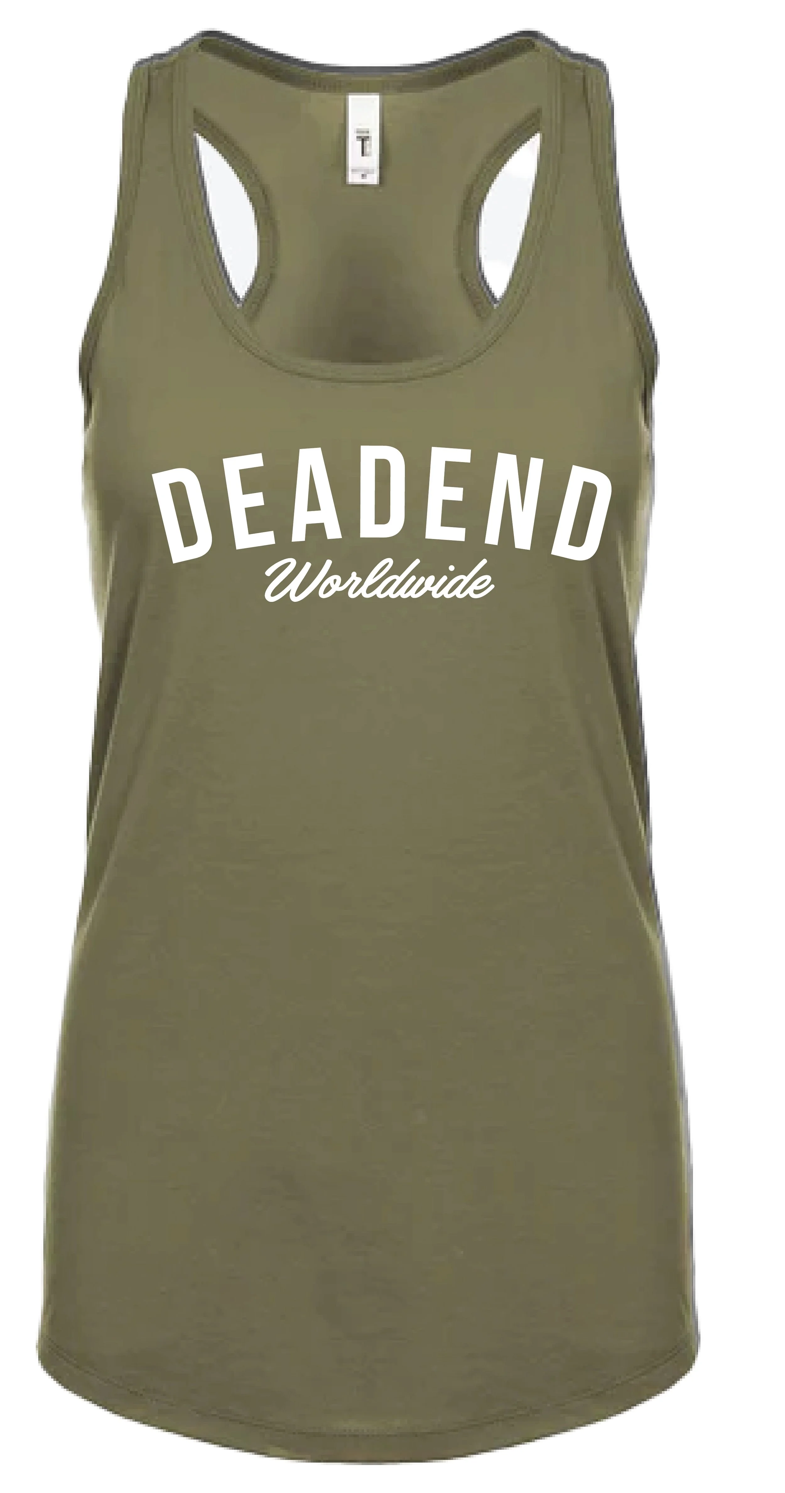 Ladies tank top-Military green-Plain Logo