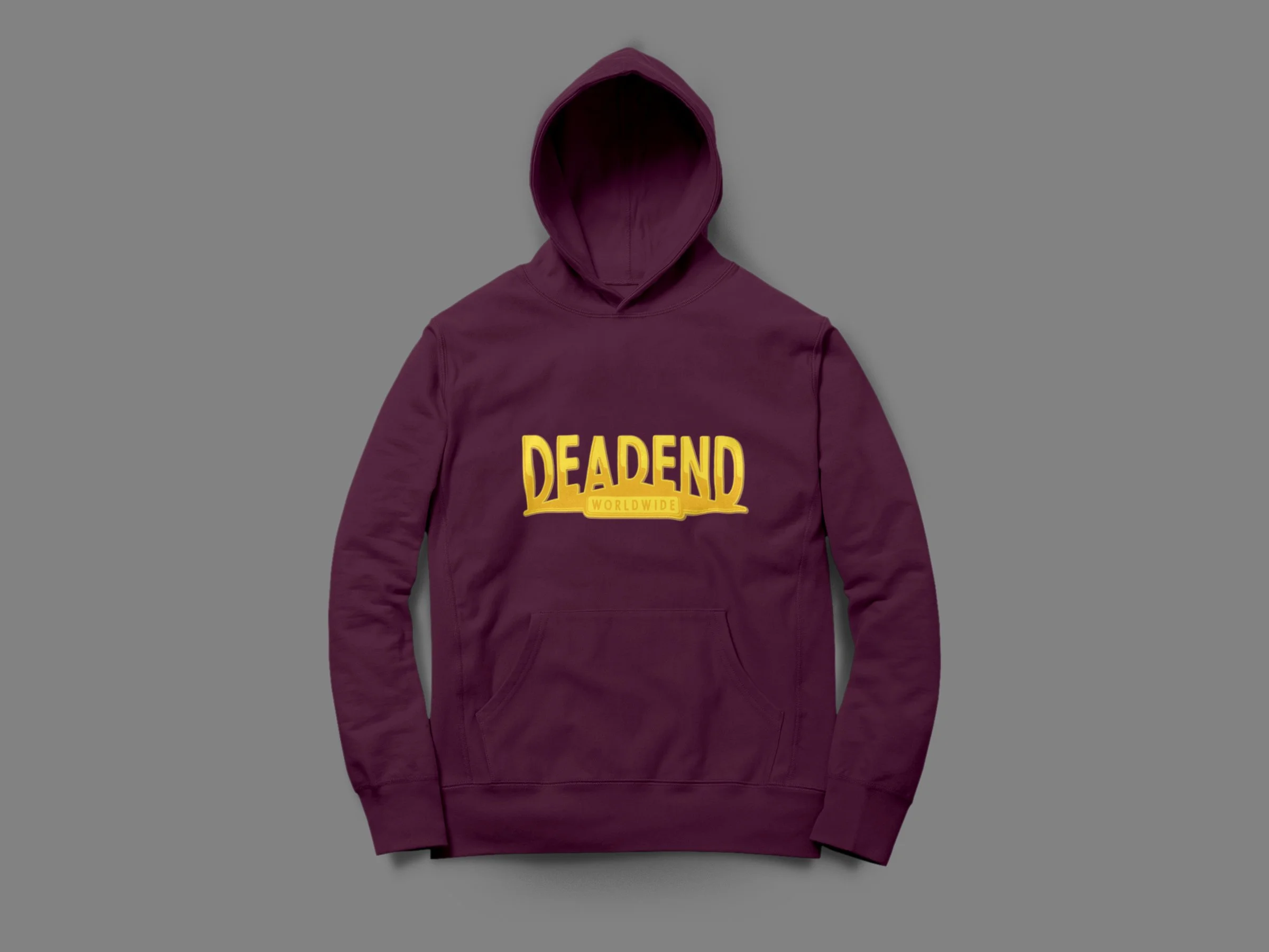 Adult Hoodie - "Old Plaque" - maroon