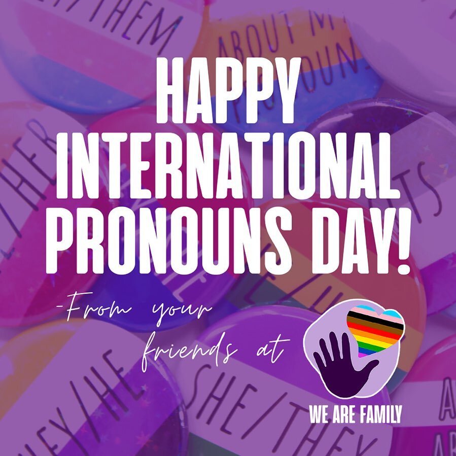 Happy international pronouns day! ✨

Just a reminder that pronouns do not equate to gender, and that people of all genders can use whatever pronouns they want, or none at all. 😘