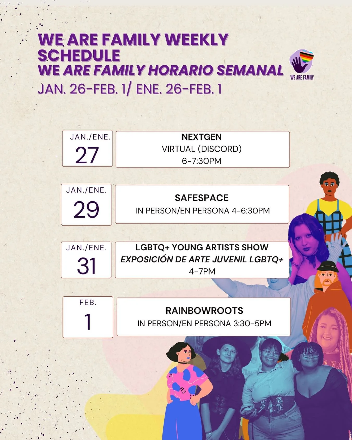 It&rsquo;s finally happening 🤩 the LGBTQ+ Young Artist Show is next Saturday! Come celebrate some amazing talent, all from young people in our community and grab a bite and a mocktail while you&rsquo;re at it. 
&mdash;
&iexcl;Por fin est&aacute; suc