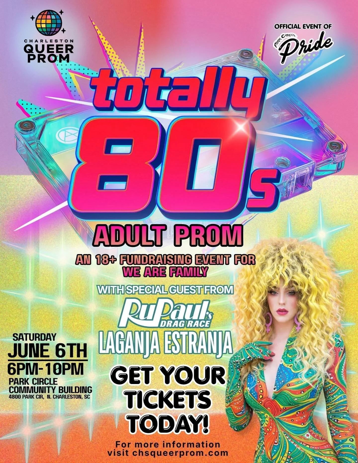 Get ready to, like, totally max out your look and hit the dance floor at this year&rsquo;s Charleston Queer Adult Prom 💿✨

This isn&rsquo;t just prom&hellip; it&rsquo;s the raddest party of the year, a totally tubular night packed with iconic moment